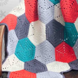 Happy Hexagons Crochet Afghan from Make & Do Crew