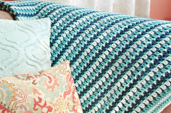 27 Crochet Projects That Are Going To Make You Want To Learn How To Crochet: Sea Glass Crochet Afghan Pattern from Petals to Picots