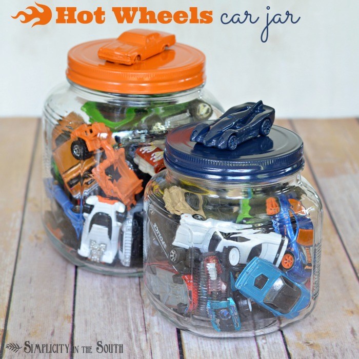 DIY Hot Wheels Car Jar from Simplicity In The South