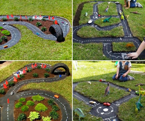 DIY Outdoor Racetrack from The WHOot