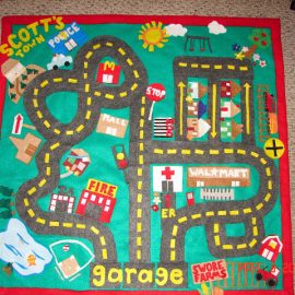 Felt Activity Car Mat From A Girl and A Glue Gun