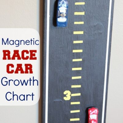 Magnetic Race Car Growth Chart from Abby Organizes