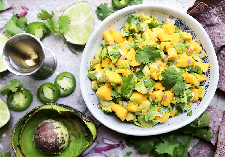 Tequila Spiked Mango and Avocado Salsa Recipe from Floating Kitchen