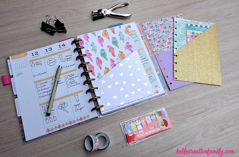 Making accessories for you planner is easy and fun! Learn how to make DIY Planner Folder Pockets that are perfect for Happy Planners & other popular planners.