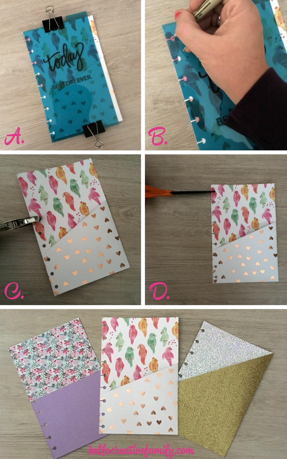 Want to punch holes in something to put into your Happy Planner but don't have a Happy Planner Arc Hole Punch. It's easy to DIY it! This tutorial shows you how to make holes in paper for your Happy Planner without the Arc Punch. 