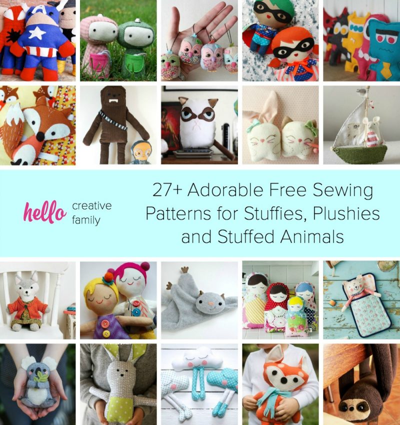 Looking for a handmade gift idea? Here are over 27 of the cutest DIY Handmade Plush, Stuffed Animal and Stuffie Patterns and Tutorials! So many cute ideas here for felt and fabric toys!