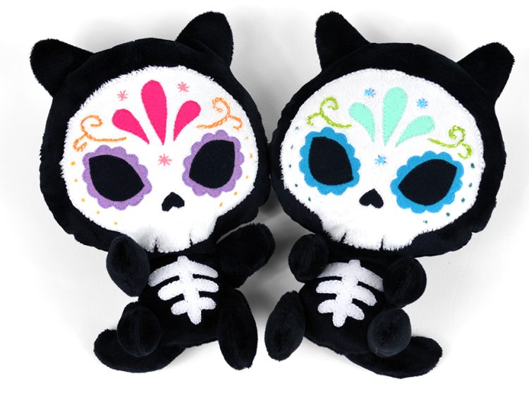 27+ Adorable Free Sewing Patterns for Stuffies, Plushies, Stuffed Animals and Other Felt and Fabric Toys- Sugar Skull Kitties Plush Pattern from Choly Knight