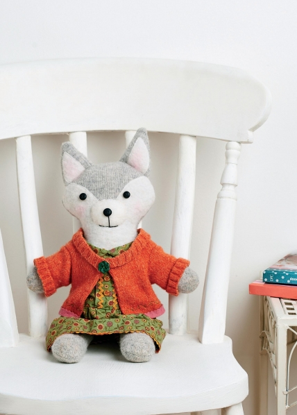 27+ Adorable Free Sewing Patterns for Stuffies, Plushies, Stuffed Animals and Other Felt and Fabric Toys- Upcycled Mrs. Fox Plushy from Sew Style and Home