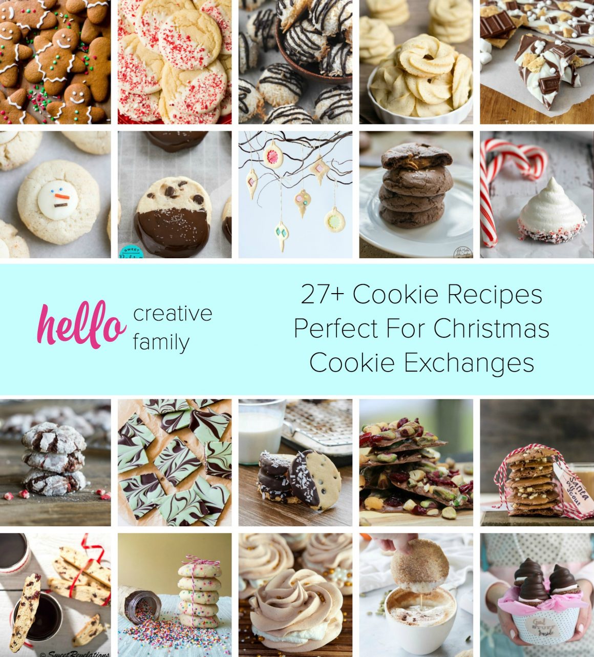 Looking for cookies, barks or biscotti recipes for your next Christmas cookie exchange? Here are 27 delicious cookie recipes that are perfect for cookie exchanges or handmade gifts.