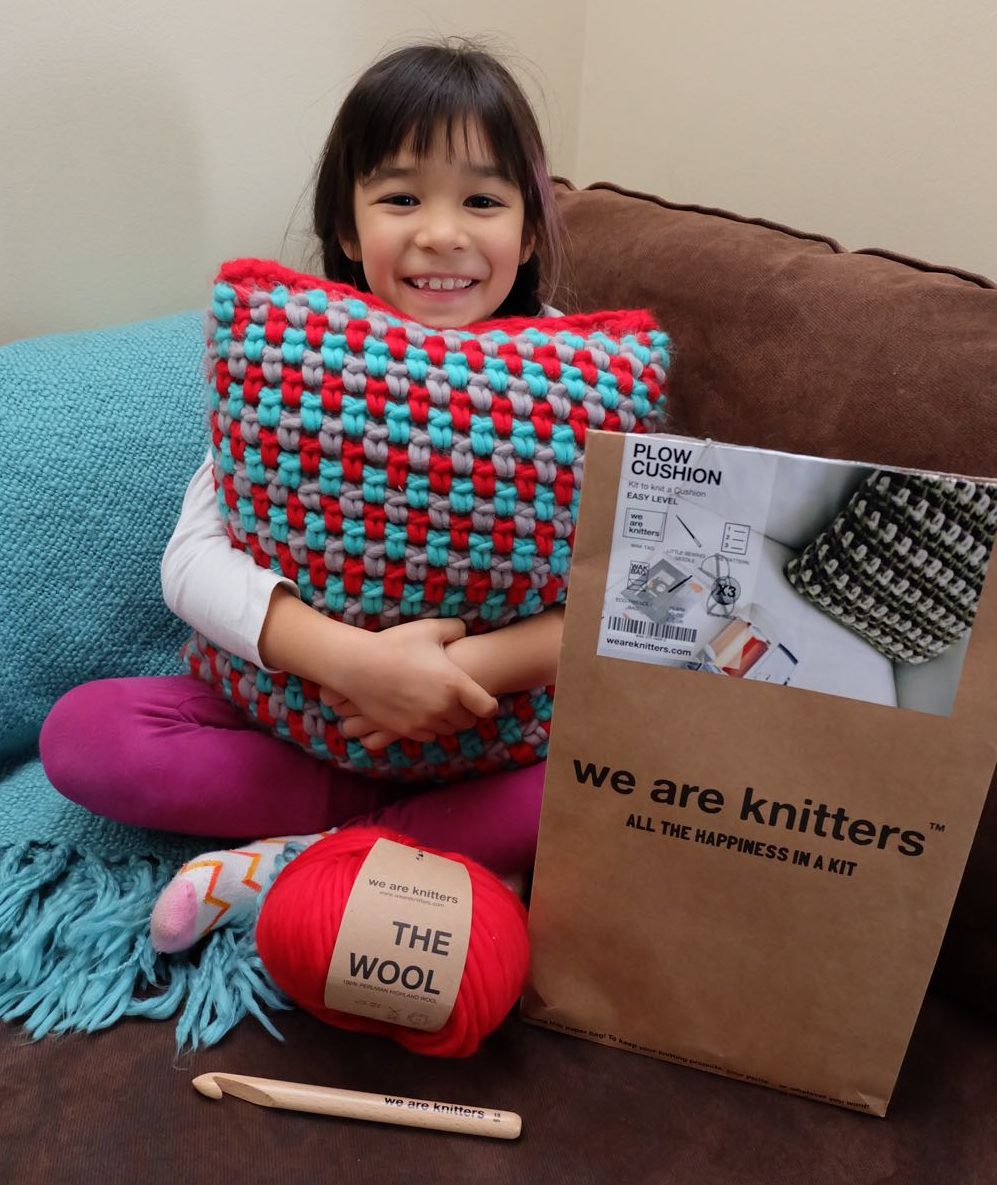 Crochet and knitting is easy, with a little help from We Are Knitters! Check out the gorgeous Plow Cushion Crochet Pattern and Kit we made!
