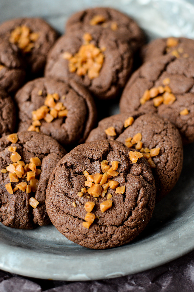 27+ Cookie Recipes Perfect For Christmas Cookie Exchanges- Easy Chocolate Toffee Cookies from The Bewitchin Kitchen