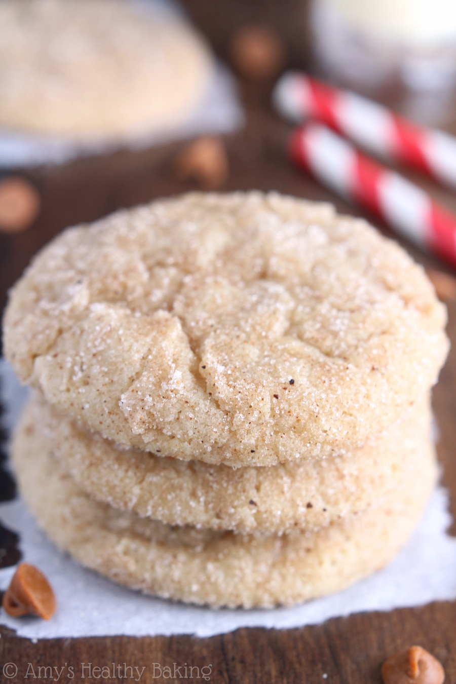 27+ Cookie Recipes Perfect For Christmas Cookie Exchanges- Eggnog Snickerdoodles Recipe from Amy's Healthy Baking