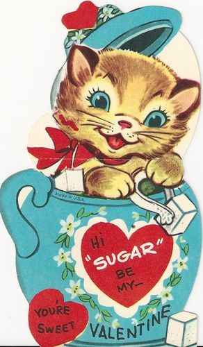 Vintage Valentine Cat
