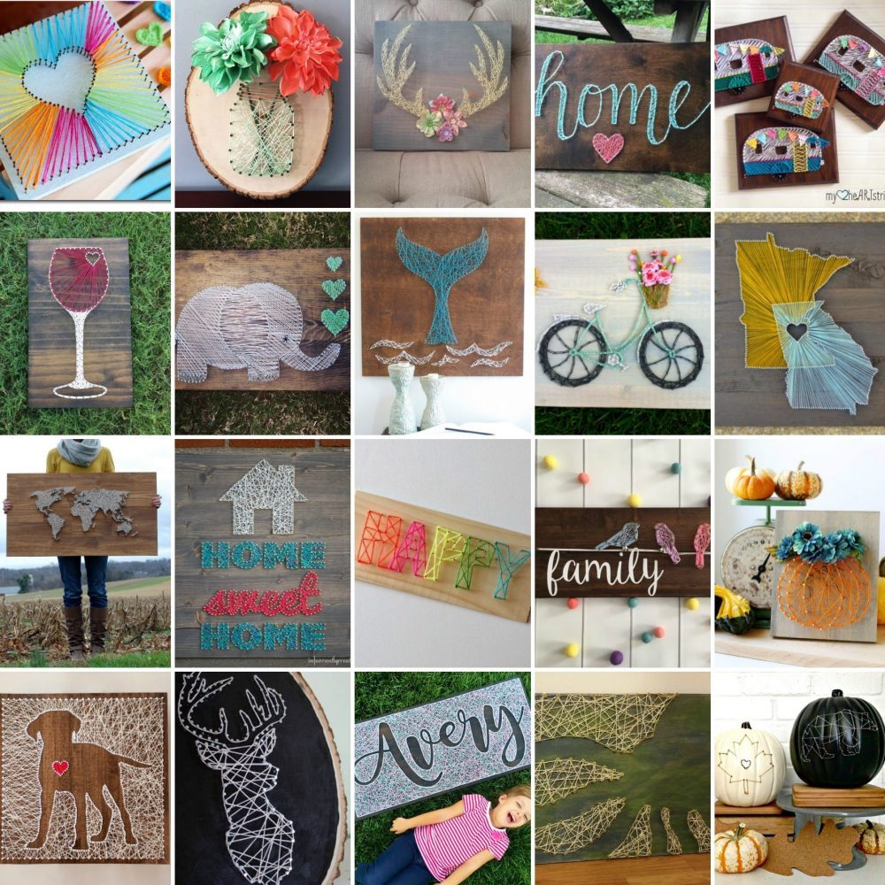 Want to try your hand at DIY String Art Projects? Look no further! Here is inspiration for a ton of gorgeous string art projects plus a few pieces you can buy from Etsy if you aren't the crafty type!