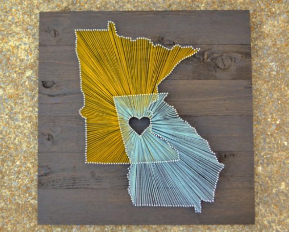 Two State String Art from The Wood Palette