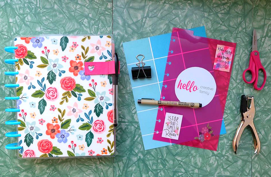 Want to punch holes in something to put into your Happy Planner but don't have a Happy Planner Arc Hole Punch? It's easy to DIY it! This tutorial shows you how to make holes in Happy Planner pages without the Arc Punch.