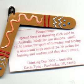 Boomerang Craft Foam SWAPS Idea from Scout Mom