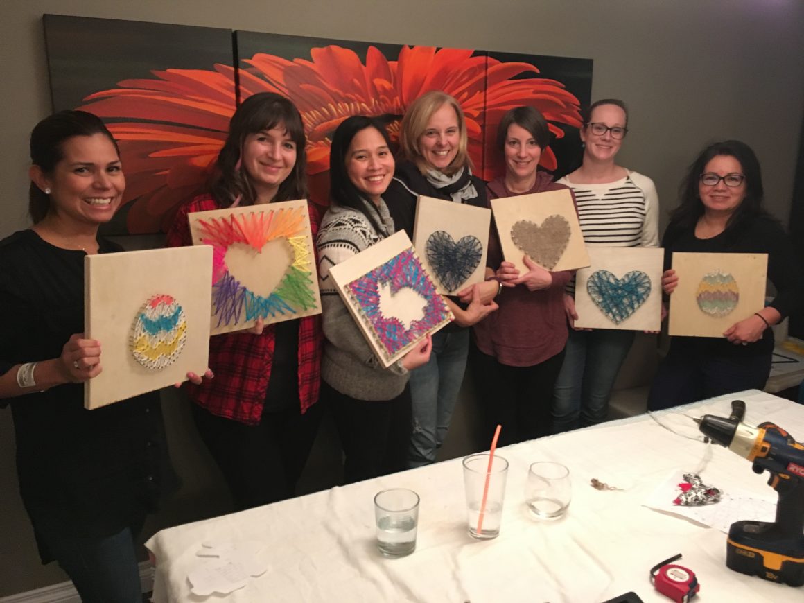 Get a group of girlfriends together for a craft night and try this easy DIY project! Make your own string art with these easy instructions.