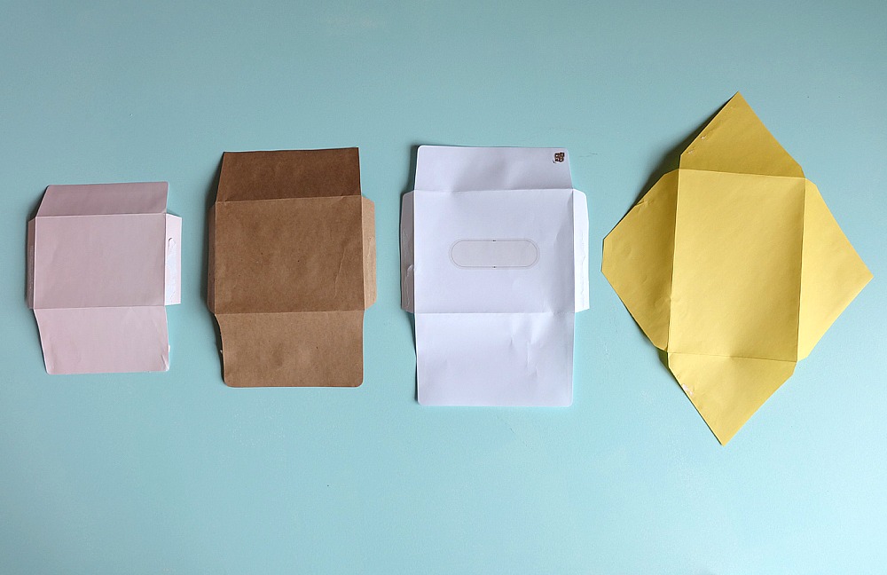 You'll want to hang onto old Christmas and Birthday card envelopes after reading this post! Upcycle old envelopes into envelope templates! Learn How To Make DIY Envelopes in minutes using scrapbooking paper and cardstock with this easy tutorial! 