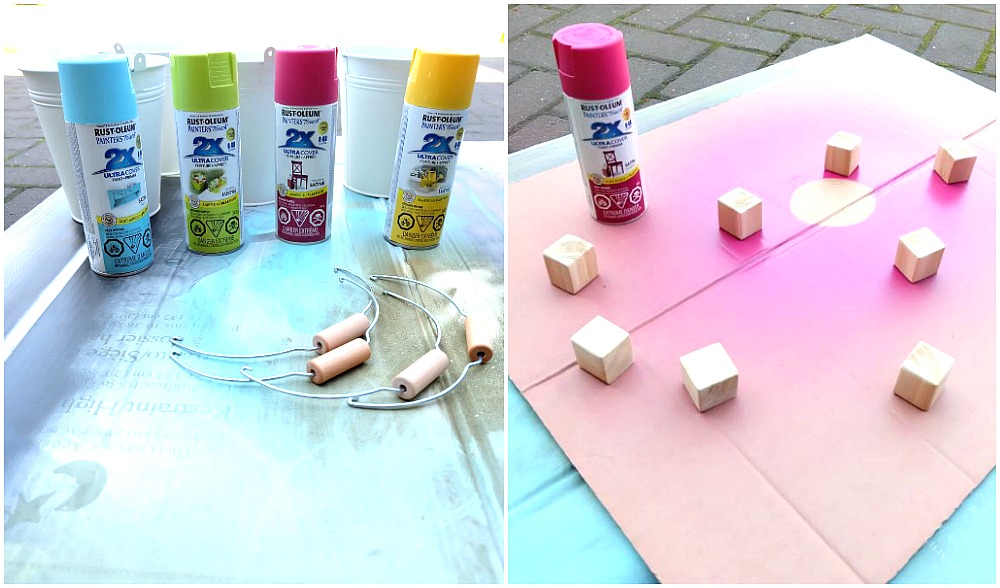 Summer just got a whole lot more fun with this fabulous weekend family project! Create your own set of brightly colored, DIY Outdoor Yard Tenzi Dice with the fun #sponsored tutorial using Rustoleum spraypaint! 