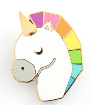 75+ Magically Inspiring Unicorn Crafts, DIYs, Foods and Gift Ideas: Rainbow Unicorn Geometric Brooch