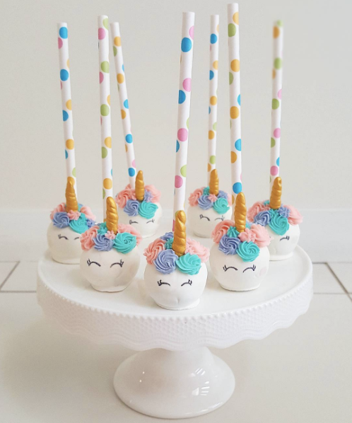 75+ Magically Inspiring Unicorn Crafts, DIYs, Foods and Gift Ideas: Unicorn Cake Pops from Kelly's Patisserie