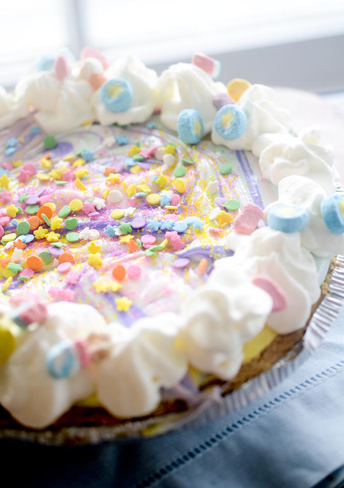 75+ Magically Inspiring Unicorn Crafts, DIYs, Foods and Gift Ideas: Unicorn Cheesecake from Recipe Diaries