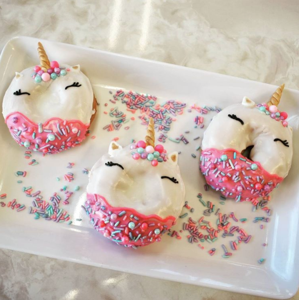 75+ Magically Inspiring Unicorn Crafts, DIYs, Foods and Gift Ideas: Unicorn Donuts from Spud Nuts Donuts