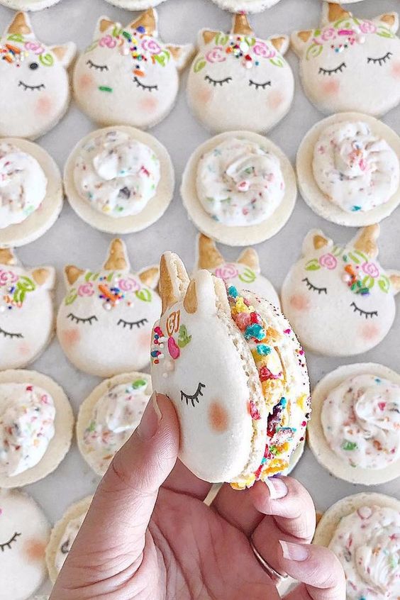 75+ Magically Inspiring Unicorn Crafts, DIYs, Foods and Gift Ideas: Unicorn Macaroons from Mac Lab Bakery
