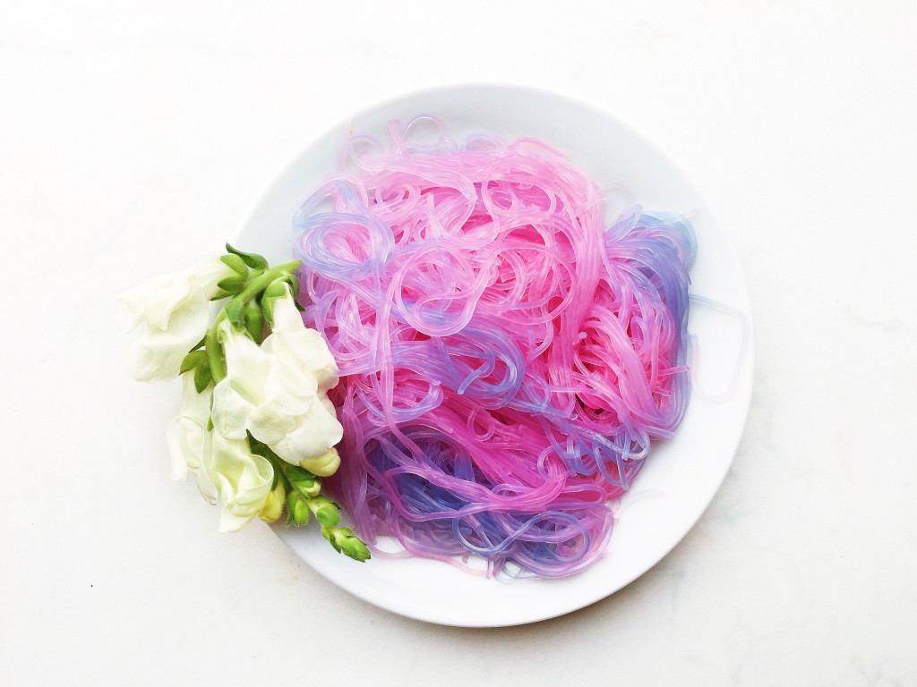 75+ Magically Inspiring Unicorn Crafts, DIYs, Foods and Gift Ideas: Unicorn Noodles from The Indigo Kitchen