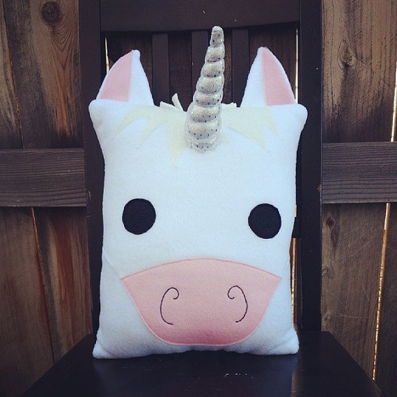 75+ Magically Inspiring Unicorn Crafts, DIYs, Foods and Gift Ideas: Unicorn Plush Pillow
