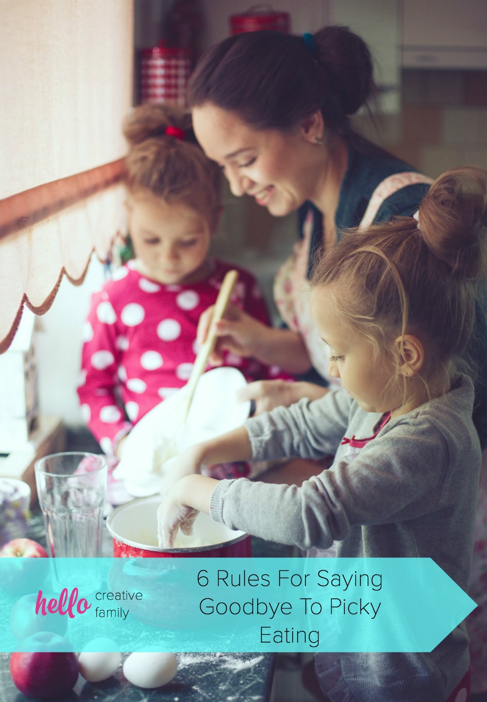 Picky eating can be such a frustrating parenting challenge. Conquer the challenge with these 6 Rules For Saying Goodbye to Picky Eating! Get your kids eating healthy foods that they'll love that will nourish their body! We're not saying it will be easy, but it will definitely be worth it! 