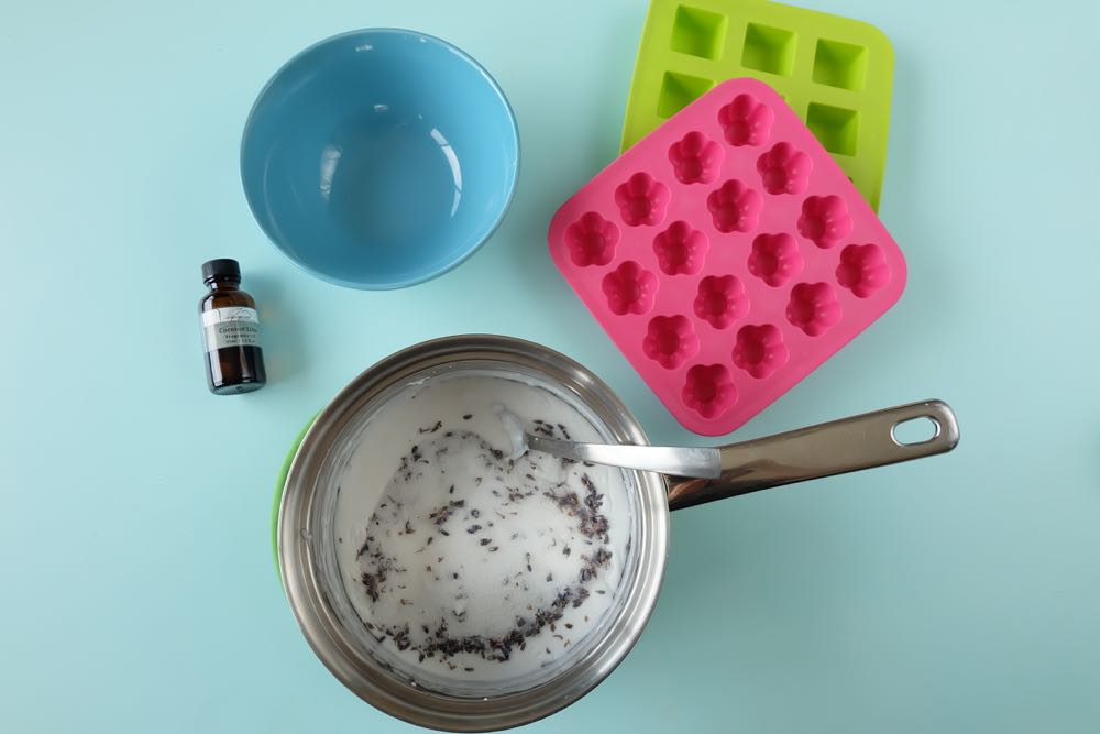 Making DIY body products at home is so much fun. Here is an easy project to get you started! These DIY Coconut Lavender Sugar Scrub Bars use shea butter melt and pour soap as their base. Perfect for exfoliating in the shower, or to use on feet and hands before a pedicure or manicure! Super simple to make and a fabulous handmade gift idea! 