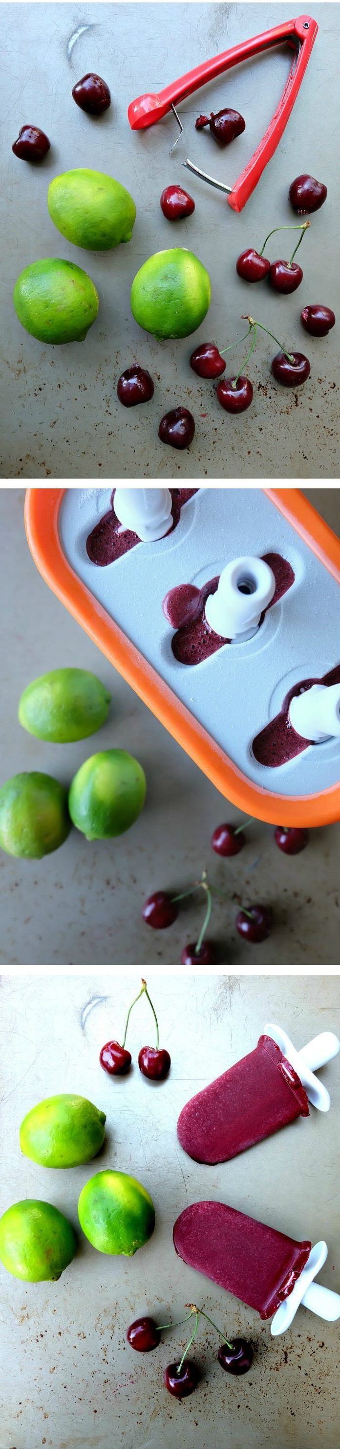 Ice pops are one of my favorite things about summer and this Cherry Coconut Lime Popsicles Recipe does not disappoint! With no added sugar, this recipe is a healthy treat, but it also has an extra special ingredient that ups the health quota! Easy to make, refreshing and a recipe kids and adults will love! 