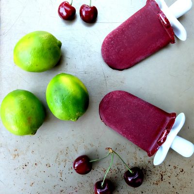 Ice pops are one of my favorite things about summer and this Cherry Coconut Lime Popsicles Recipe does not disappoint! With no added sugar, this recipe is a healthy treat, but it also has an extra special ingredient that ups the health quota! Easy to make, refreshing and a recipe kids and adults will love!