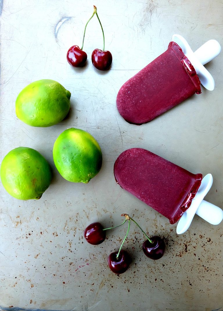 Cherry Coconut Lime Popsicles Recipe (with an extra healthy surprise!)