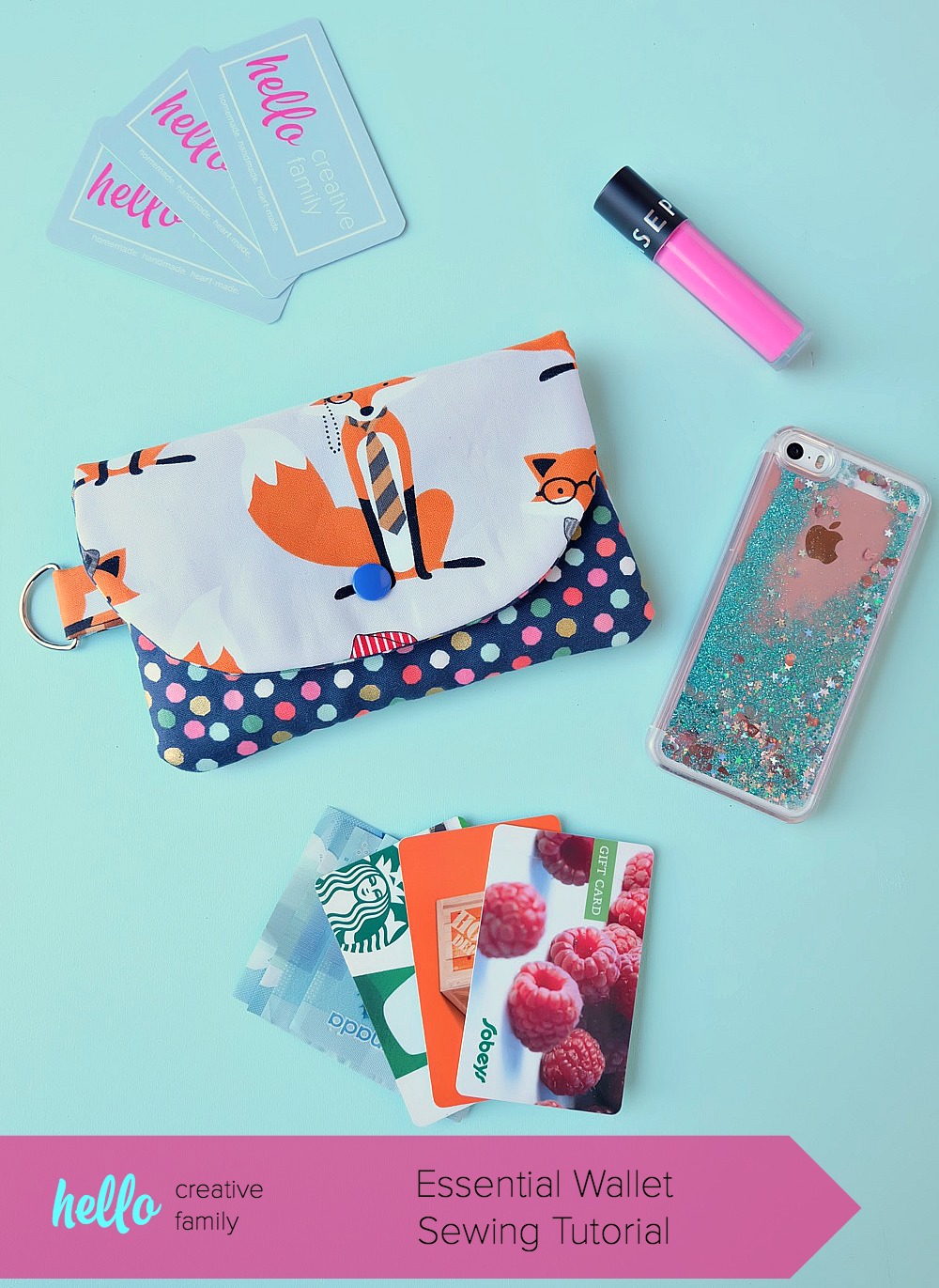 Looking for a cute little clutch to carry all your essentials? Check out this Essential Wallet Sewing Tutorial made using the Cricut Maker! This sweet little bag would make an adorable handmade gift! Perfect for teens and tweens. This project is #sponsored by Cricut. 