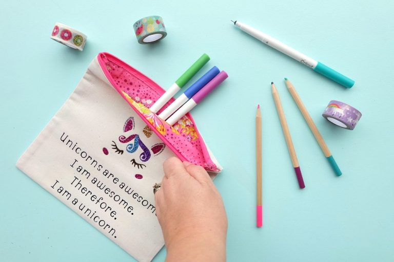 DIY Unicorns Are Awesome Pencil Pouch Sewing Project