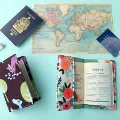 Know someone who loves to travel? This 30 minute DIY passport holder sewing tutorial makes a lovely handmade gift for anyone who has the travel bug! Customize it with your favorite fabric. The passport holder has a pocket to hold extra ID. This project tutorial has step by step photos making it so easy to make at home. Also comes with a free Cricut cut file for if you want to cut your fabric with the Cricut Maker. #sewing #craft #DIY #travel #cricutmaker