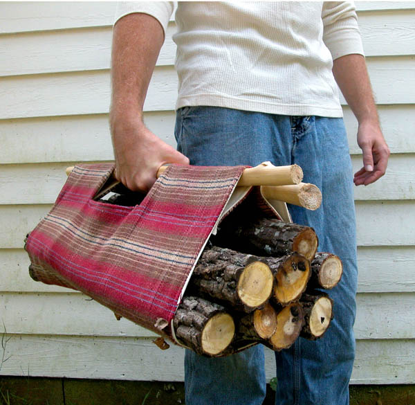 50 Easy Handmade Gift Ideas You'll Love: Firewood Tote from We Wilsons