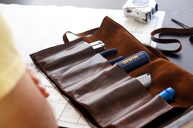 50 Easy Handmade Gift Ideas You'll Love: DIY Leather Tool Roll from Caila Made