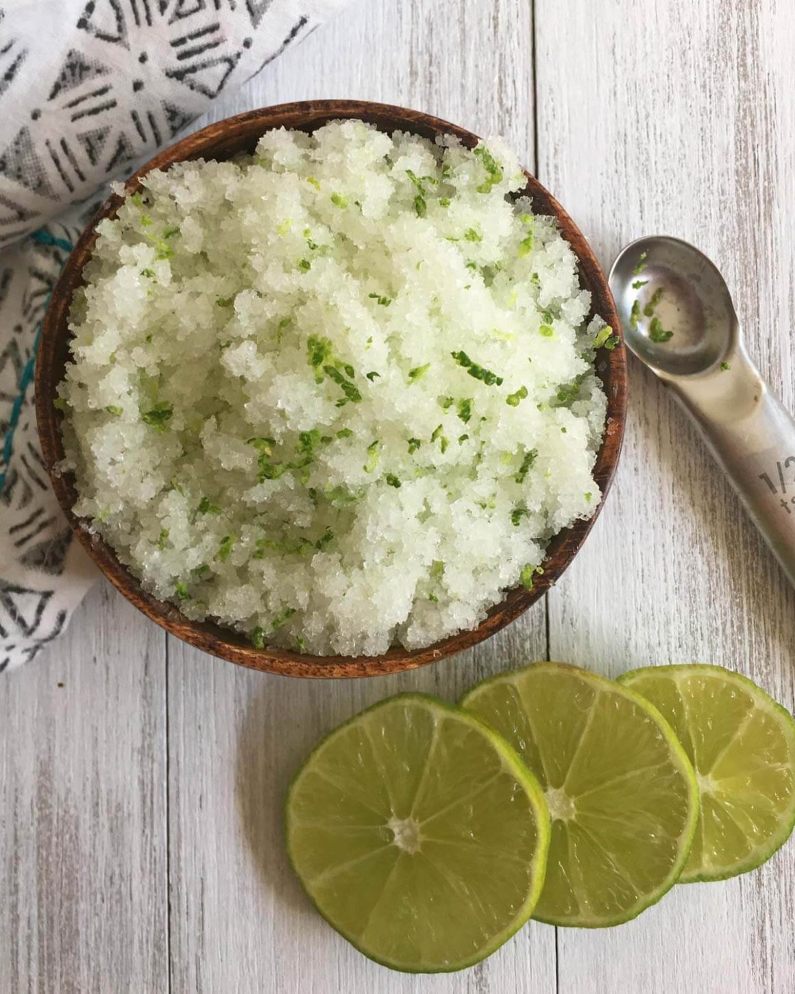 50 Easy Handmade Gift Ideas You'll Love: Lime Sea Salt Body Scrub from The Crunchy Chronicles