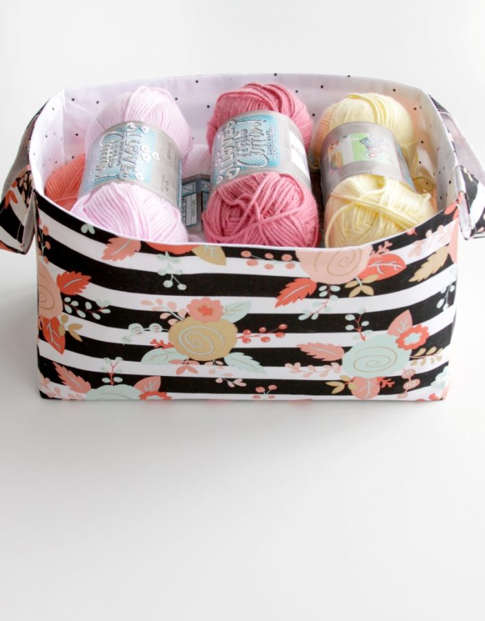 50 Easy Handmade Gift Ideas You'll Love: Simple and Sweet 30 Minute Fabric Basket from Flamingo Toes