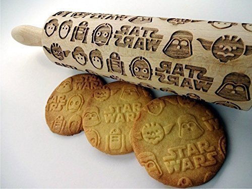 Handmade Holiday Gift Guide Gifts For Him: Embossing Star Wars Rolling Pin from Sun Crafts
