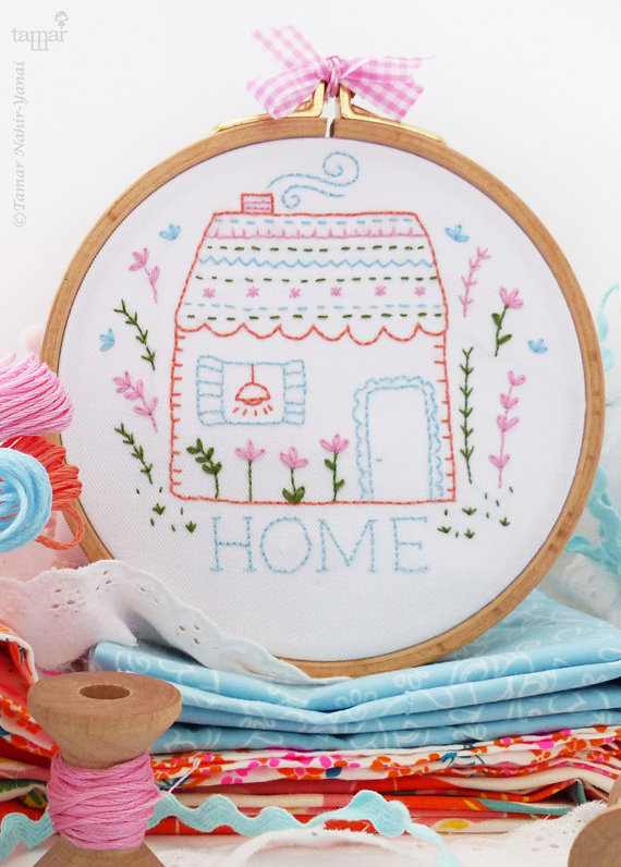 Handmade Holiday Gift Guide Gifts For Her: Home Beginner Embroidery Kit from Tamar Nahir Yanai