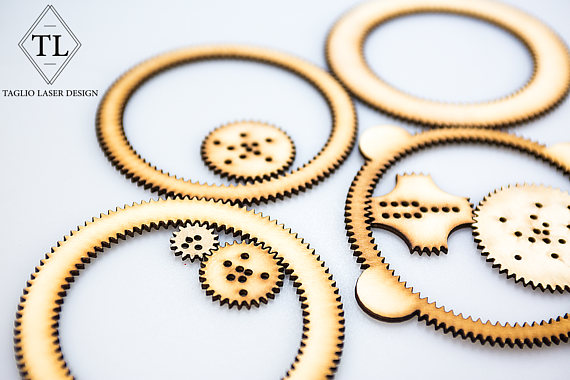 Handmade Holiday Gift Guide Gifts For Kids: Wooden Spirograph from Taglio Laser Design