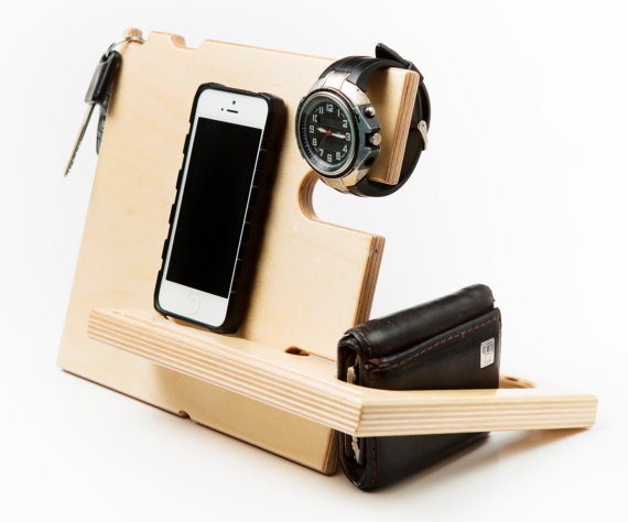 Handmade Holiday Gift Guide Gifts For Him: iphone docking station from Jigsaw Furnishings