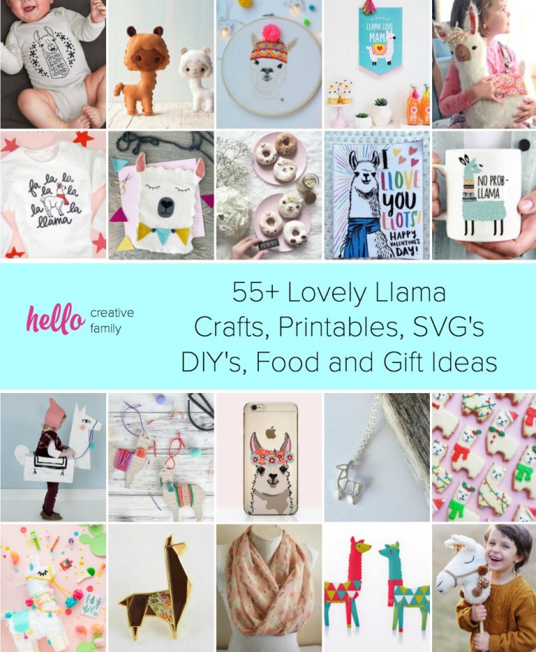 55+ Lovely Llama Crafts, Printables, SVG’s DIY’s, Food and Gift Ideas