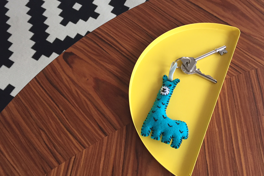 50+ Lovely Llama Crafts, Printables, SVG's DIY's, Food and Gift Ideas: DIY Felt Llama Key Chain from Hobby Craft
