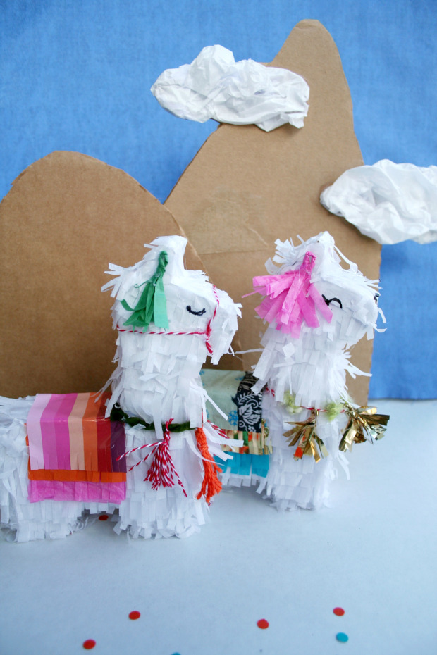 50+ Lovely Llama Crafts, Printables, SVG's DIY's, Food and Gift Ideas: DIY Llama Piñata Tutorial from The Brookhaven House